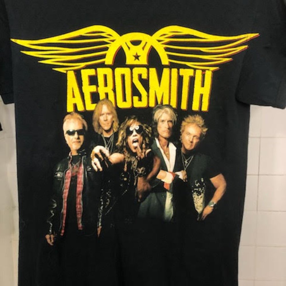 OFFICAL AEROSMITH GLOBAL WARMING TOUR CONCERT T SHIRT 2014